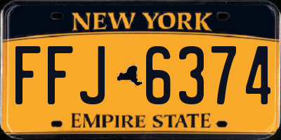 NY license plate FFJ6374