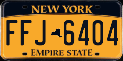 NY license plate FFJ6404