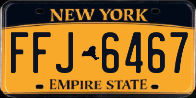 NY license plate FFJ6467