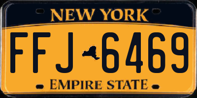 NY license plate FFJ6469