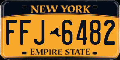 NY license plate FFJ6482