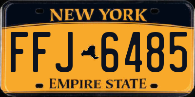 NY license plate FFJ6485