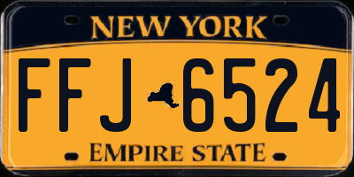 NY license plate FFJ6524