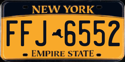 NY license plate FFJ6552