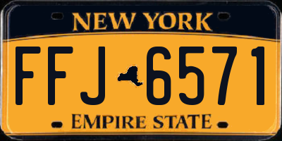 NY license plate FFJ6571