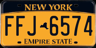 NY license plate FFJ6574