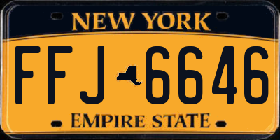 NY license plate FFJ6646