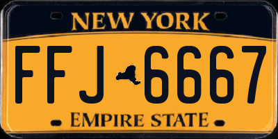 NY license plate FFJ6667