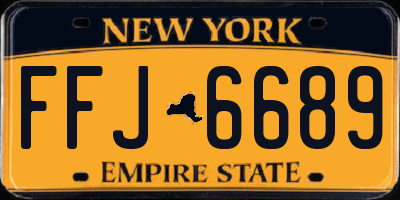 NY license plate FFJ6689