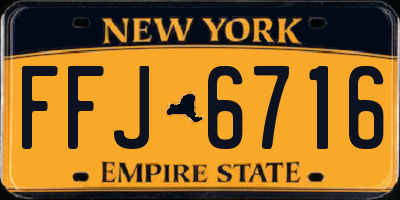 NY license plate FFJ6716