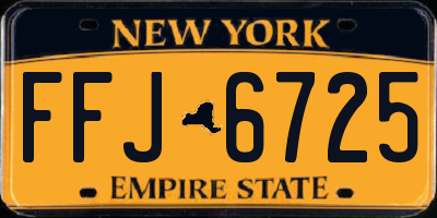 NY license plate FFJ6725