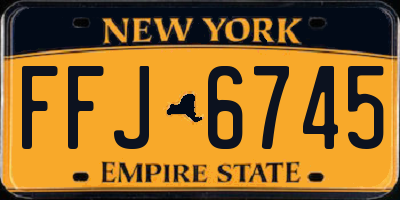 NY license plate FFJ6745