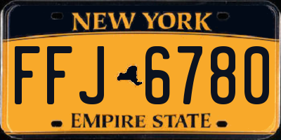 NY license plate FFJ6780
