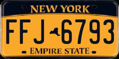 NY license plate FFJ6793