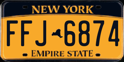 NY license plate FFJ6874