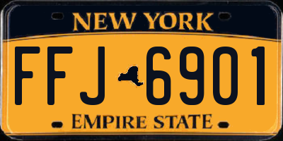 NY license plate FFJ6901