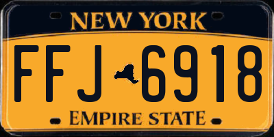 NY license plate FFJ6918
