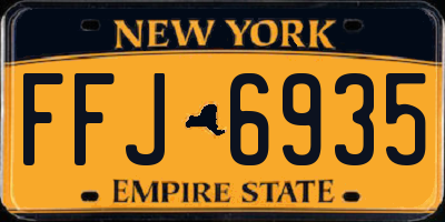 NY license plate FFJ6935