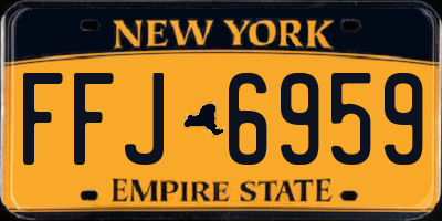 NY license plate FFJ6959