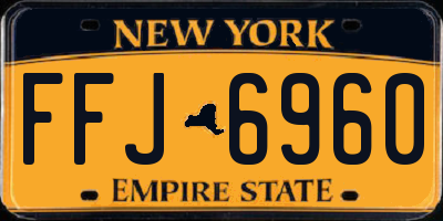 NY license plate FFJ6960