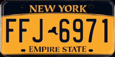 NY license plate FFJ6971