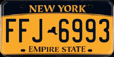 NY license plate FFJ6993
