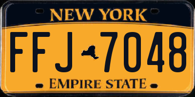 NY license plate FFJ7048