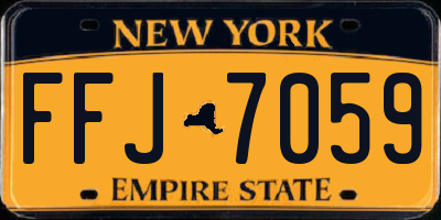 NY license plate FFJ7059