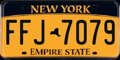 NY license plate FFJ7079