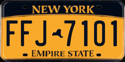 NY license plate FFJ7101