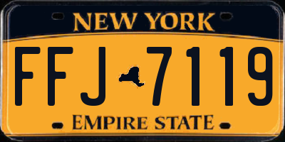 NY license plate FFJ7119