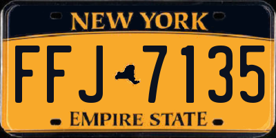 NY license plate FFJ7135