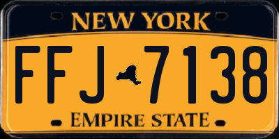 NY license plate FFJ7138