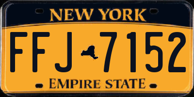 NY license plate FFJ7152