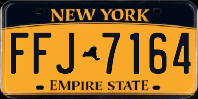 NY license plate FFJ7164