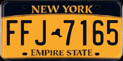 NY license plate FFJ7165
