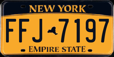 NY license plate FFJ7197