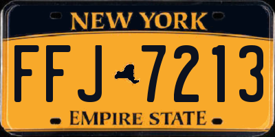 NY license plate FFJ7213
