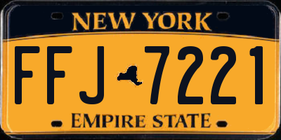 NY license plate FFJ7221