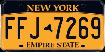 NY license plate FFJ7269