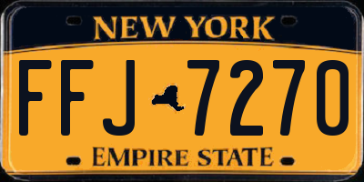 NY license plate FFJ7270