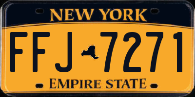 NY license plate FFJ7271