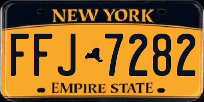 NY license plate FFJ7282