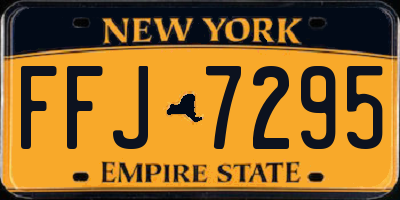 NY license plate FFJ7295