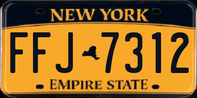 NY license plate FFJ7312