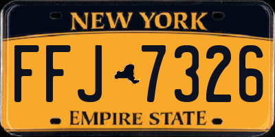 NY license plate FFJ7326