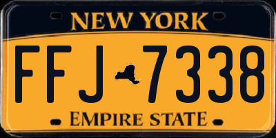 NY license plate FFJ7338