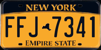 NY license plate FFJ7341