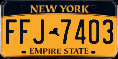 NY license plate FFJ7403