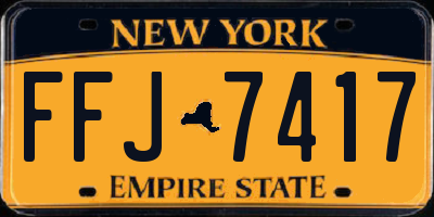 NY license plate FFJ7417